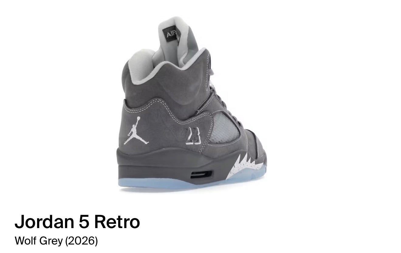 Jordan 5 Retro Wolf Grey (2026)