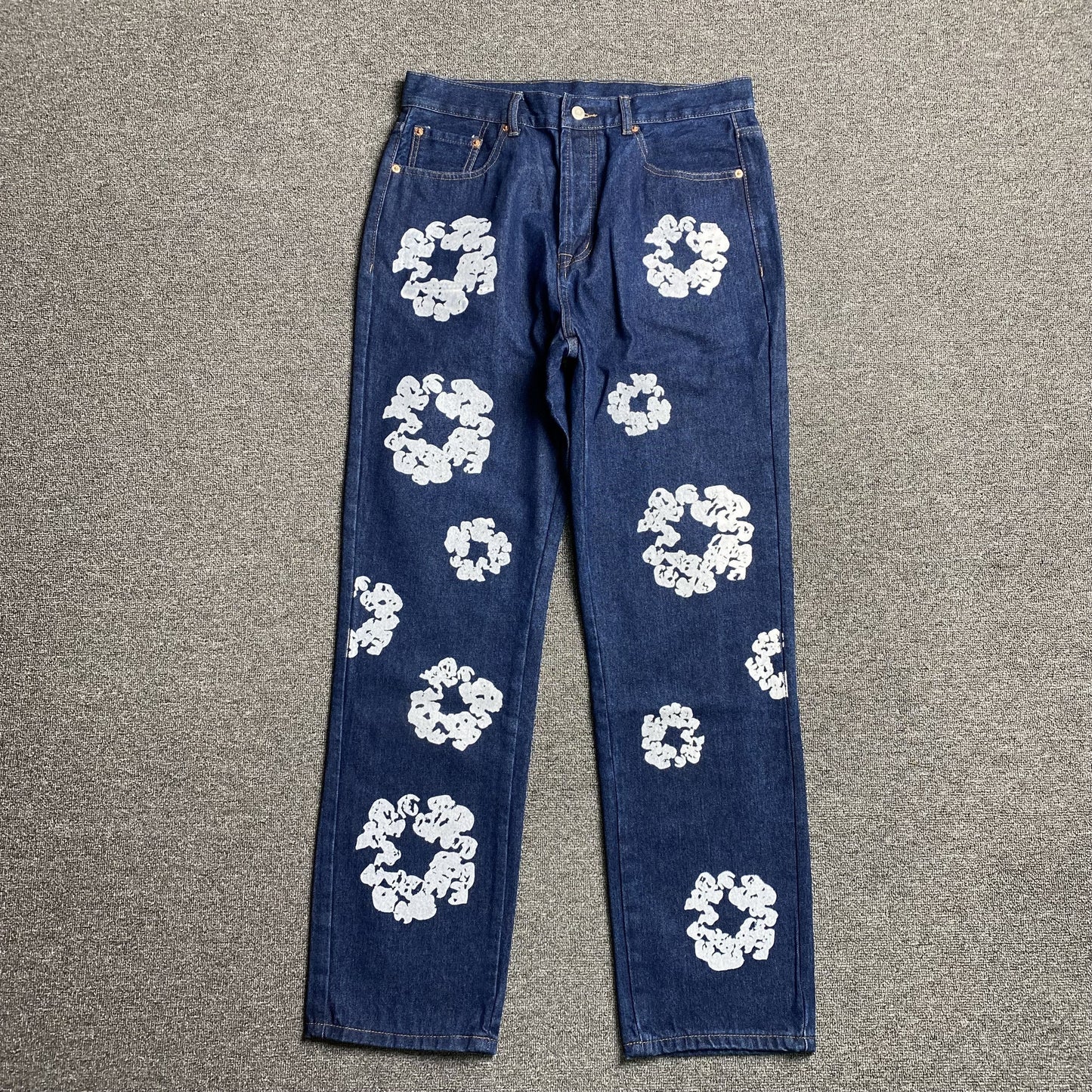 DENIM TEARS x LEVI'S COTTON WREATH JEANS DARK BLUE