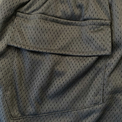 RHUDE COURT LOGO SHORTS BLACK/WHITE