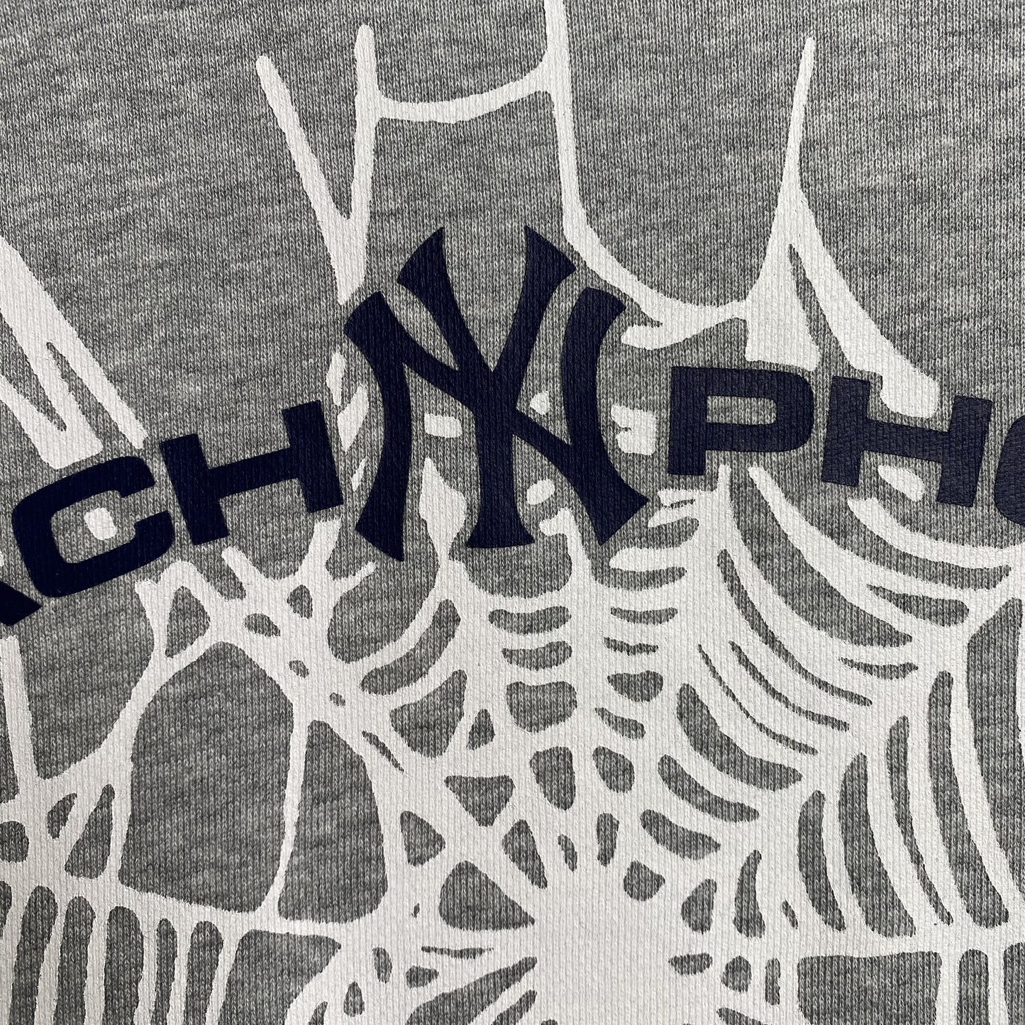 SP5DER ARACH NY PHOBIA HOODIE ASH GREY