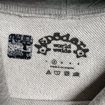 SP5DER ARACH NY PHOBIA HOODIE ASH GREY