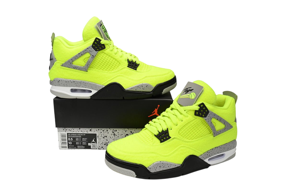 Air jordan 4 Plush Fluorescent Yellow